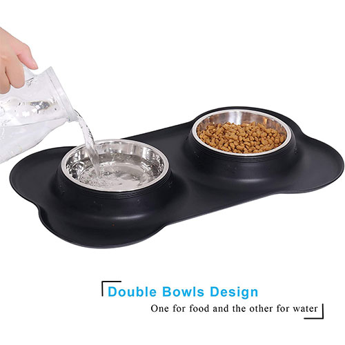 Dog Bowls With Silicone Mat (5)
