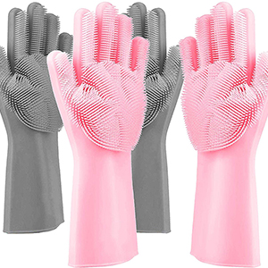 Silicone celaning gloves